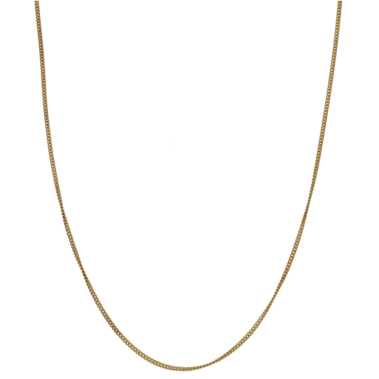 9ct Gold Curb Chain 18"