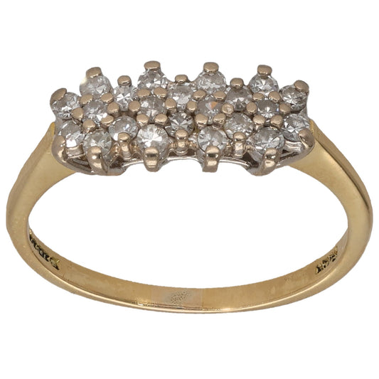 18ct Gold 0.30ct Diamond Cluster Ring Size L