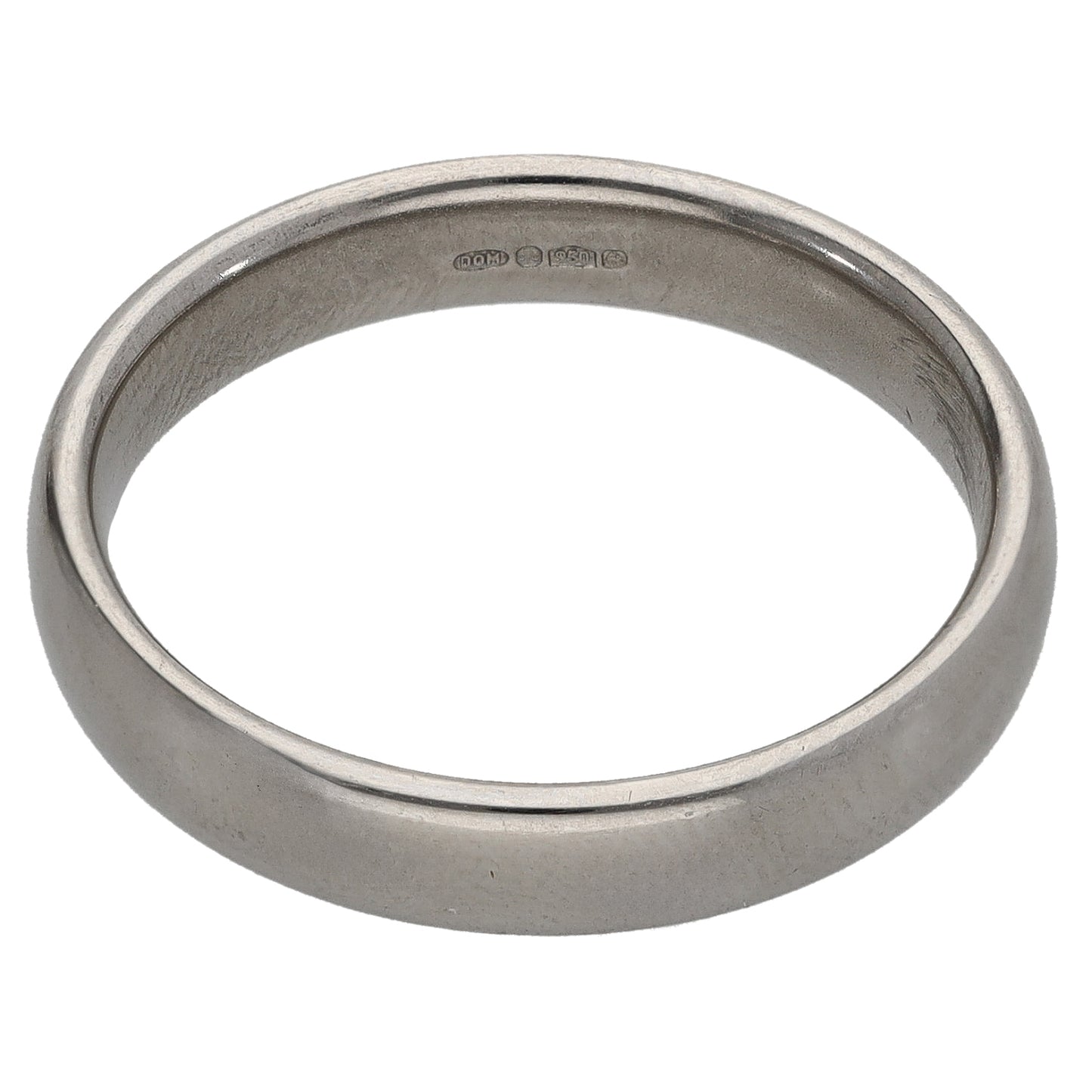 Platinum Plain Wedding Ring Size R