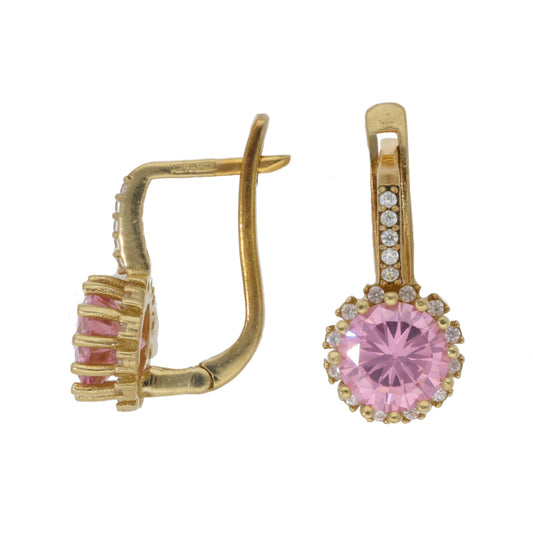 14ct Gold Cubic Zirconia Drop Earrings
