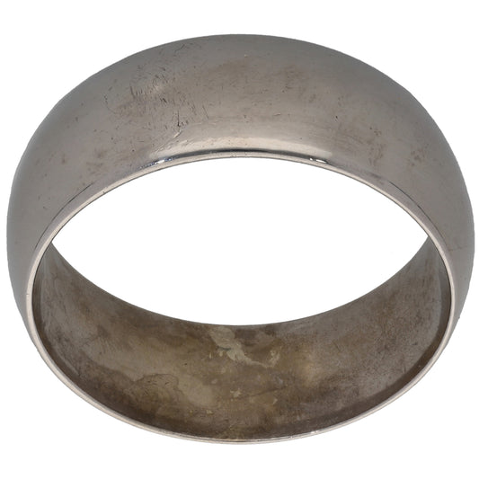 9ct White Gold Plain Wedding Ring Size X