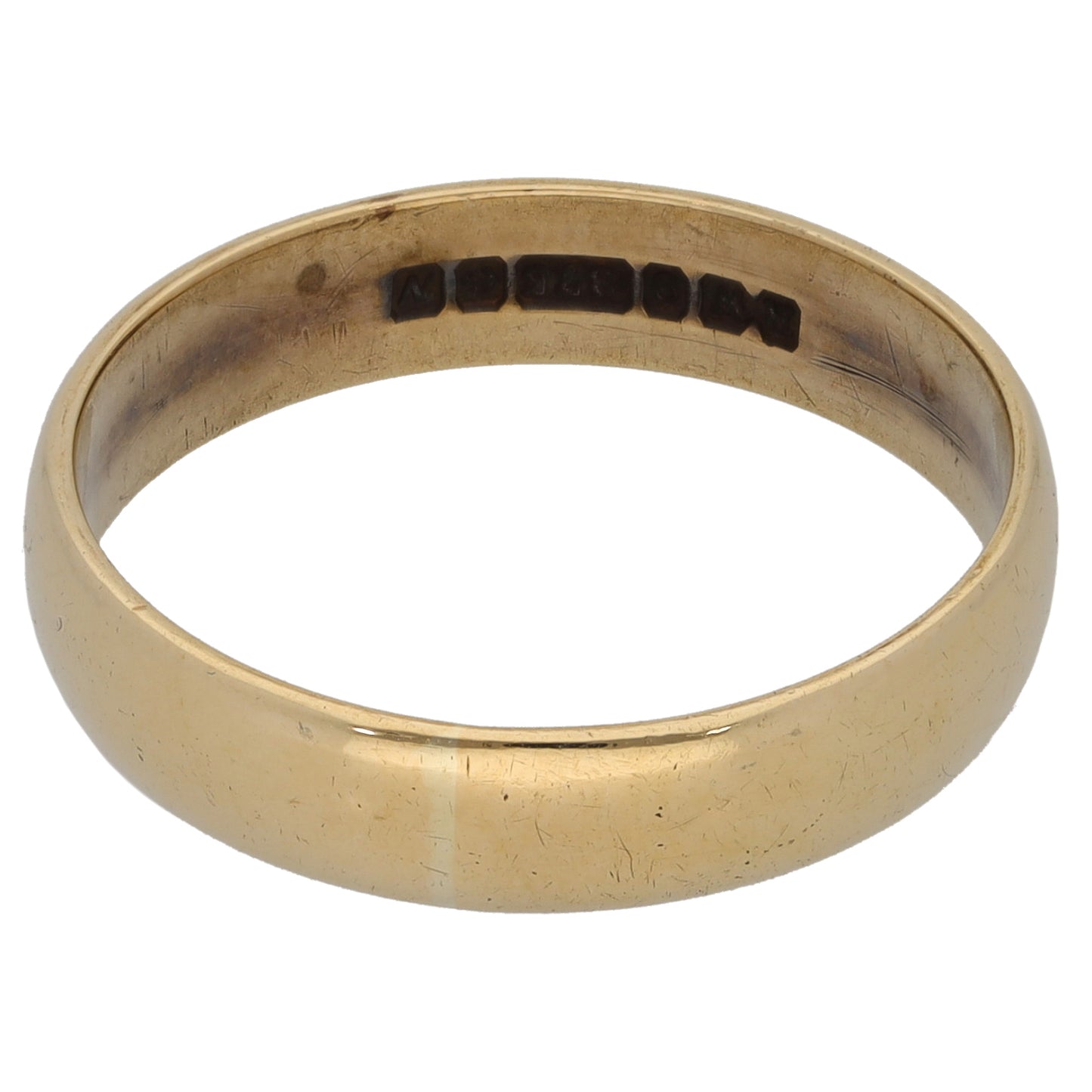 9ct Gold Plain Wedding Ring Size S