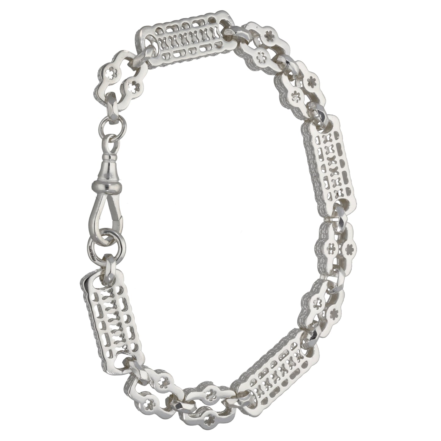 New Sterling Silver Stars & Bars Bracelet