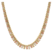 Load image into Gallery viewer, 9ct Tricolour Gold Fancy Necklace 16&quot;

