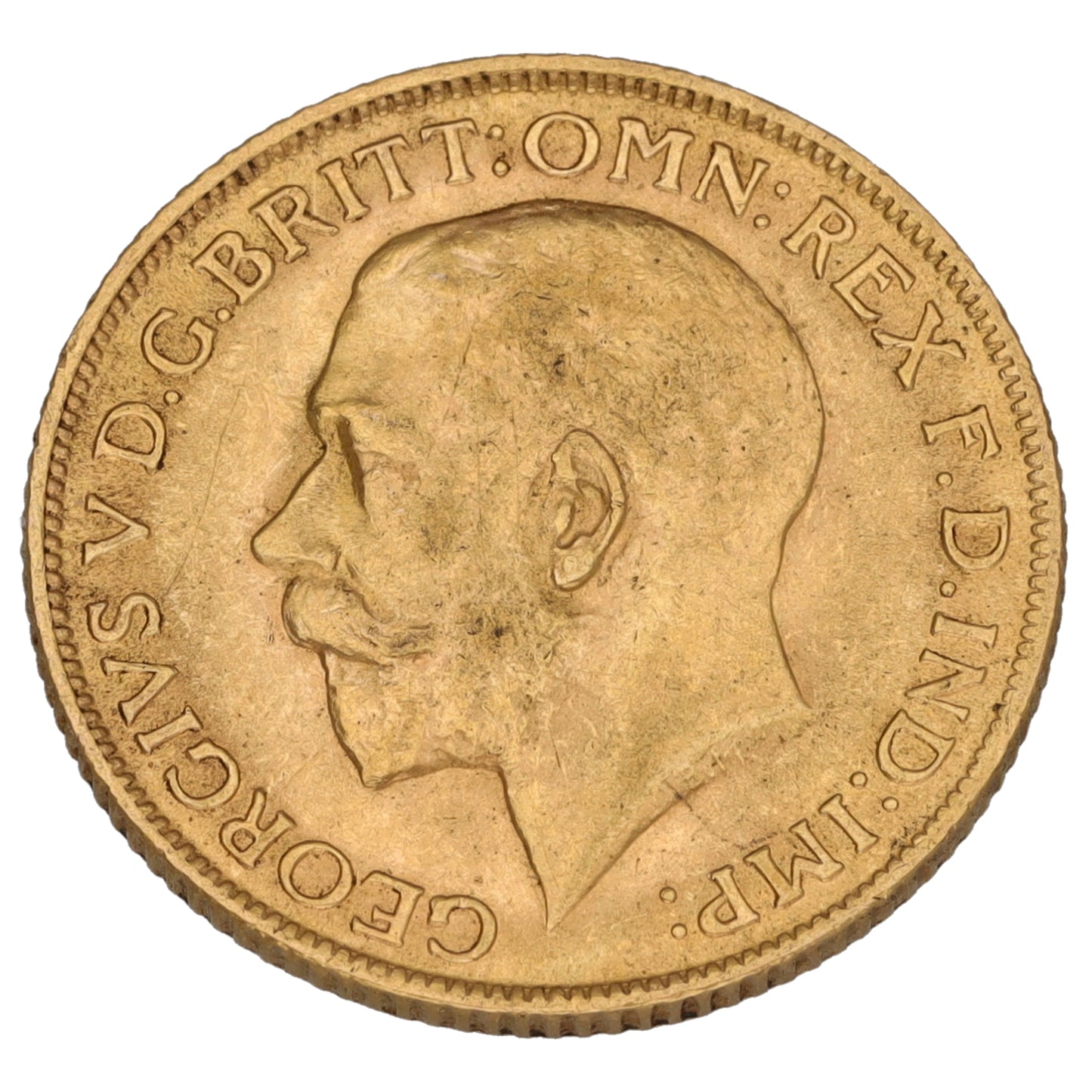 22ct Gold King George V Full Sovereign Coin 1913