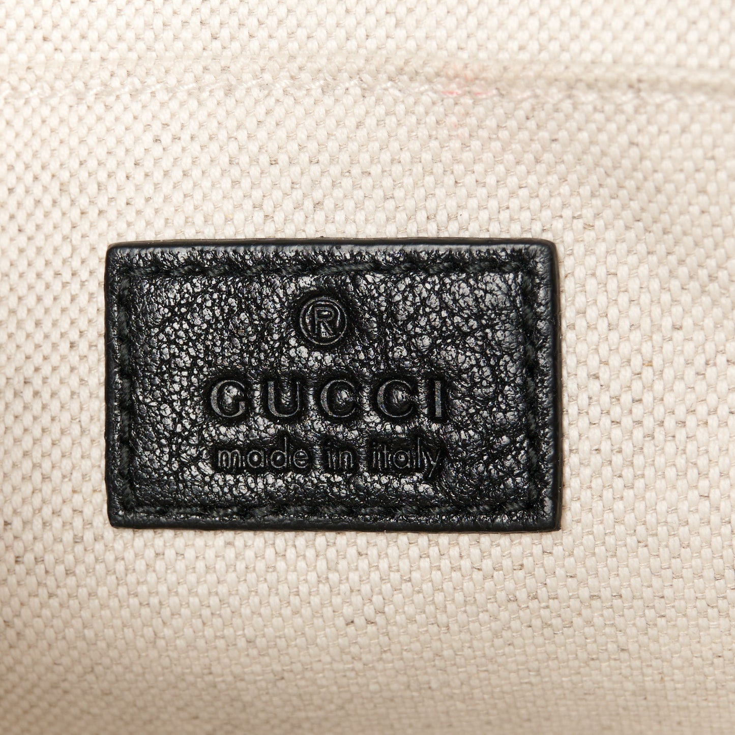 Gucci Sakai Be Green Diagonal Stitched Calfskin Leather Bag - Black