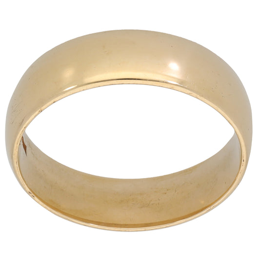 9ct Gold Plain Wedding Ring Size R