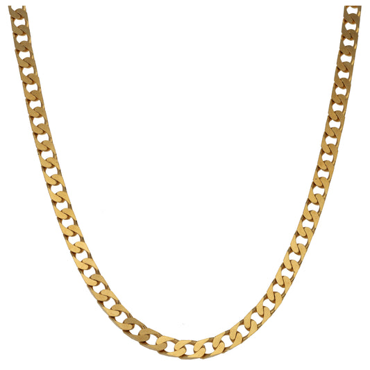 9ct Gold Curb Chain 18"