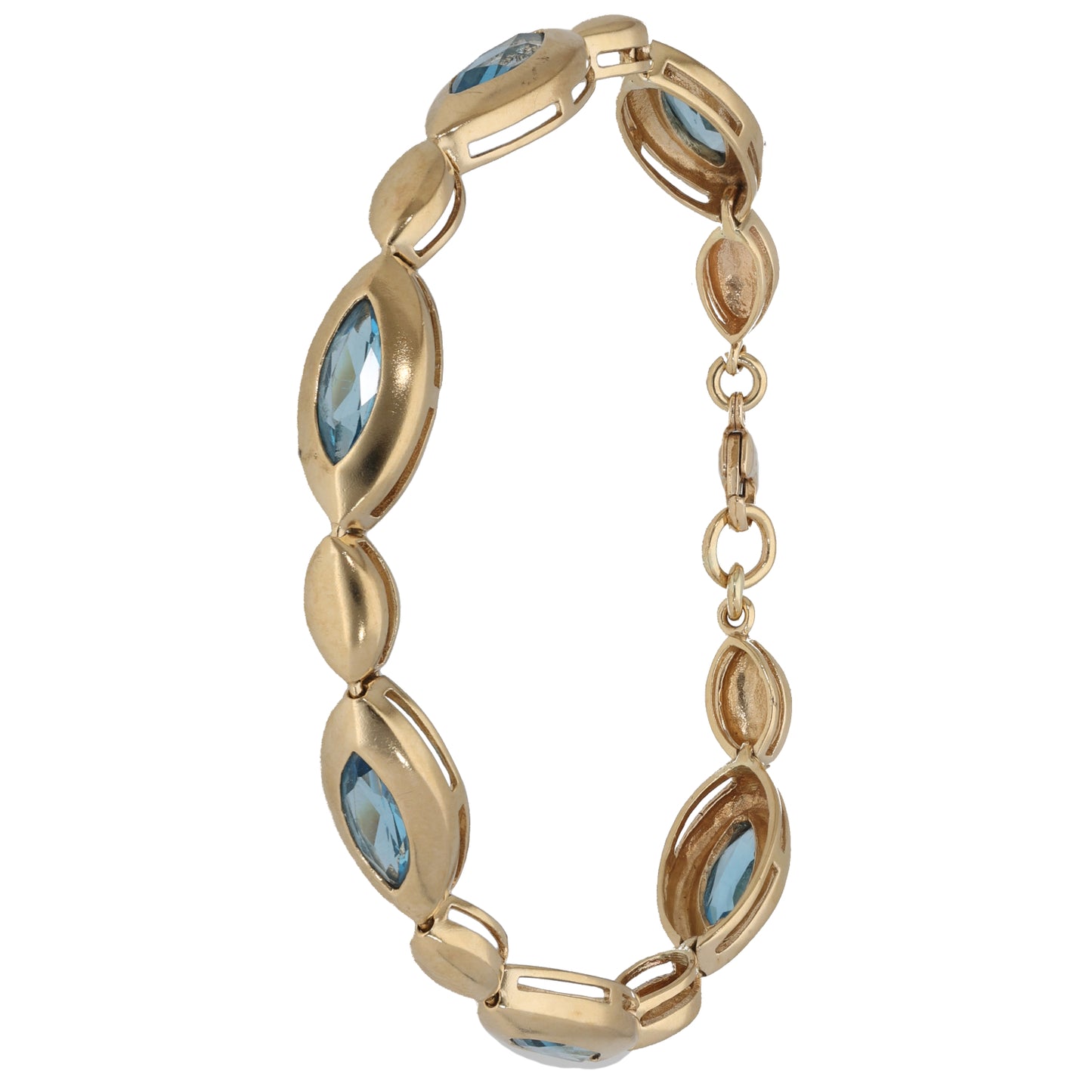 9ct Gold Topaz Fancy Stone Set Bracelet