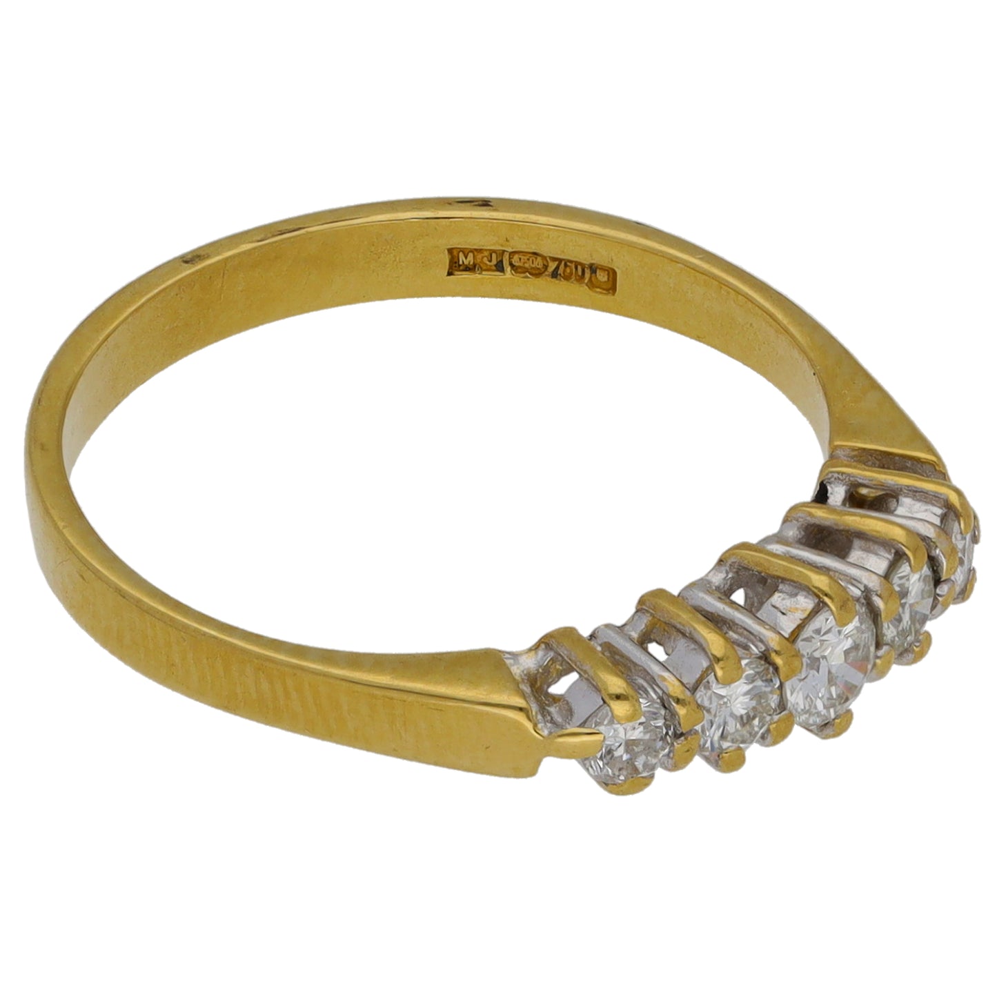 18ct Gold 0.26ct Diamond Half Eternity Ring Size K