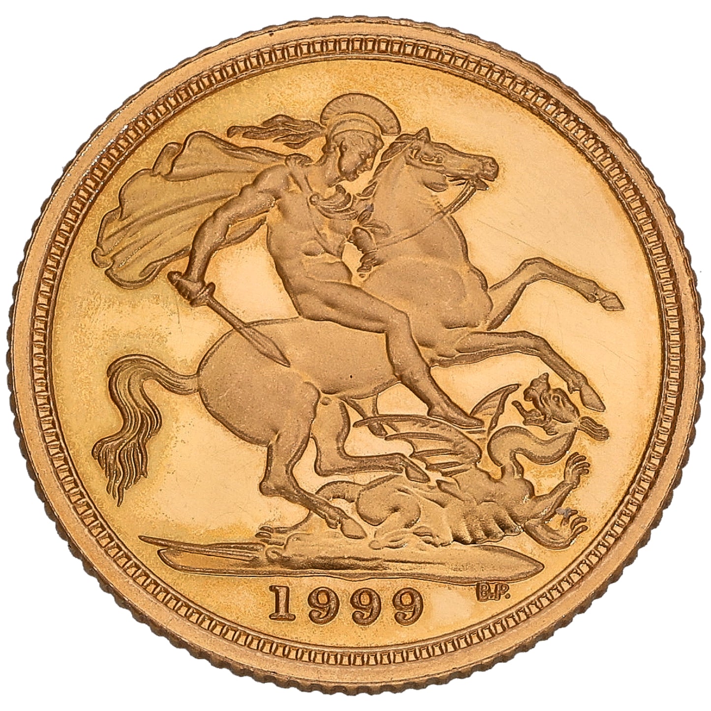 22ct Gold Queen Elizabeth II Half Sovereign Coin 1999