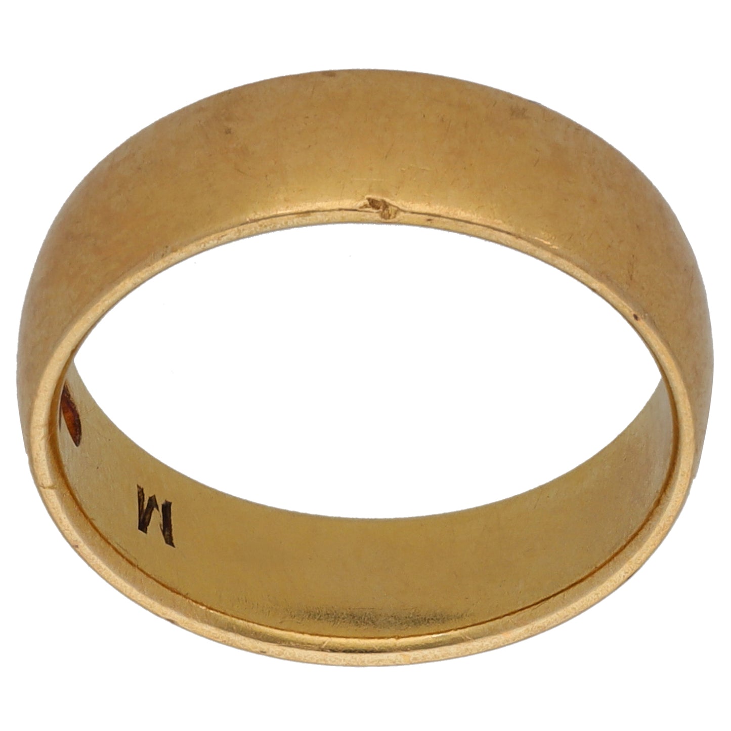 22ct Gold Plain Wedding Ring Size L
