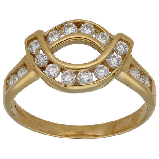 9ct Gold Cubic Zirconia Alternative Ring Size N