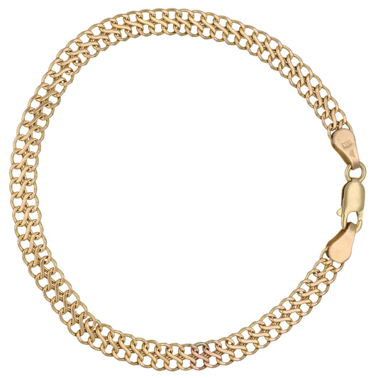 9ct Gold Double Curb Bracelet