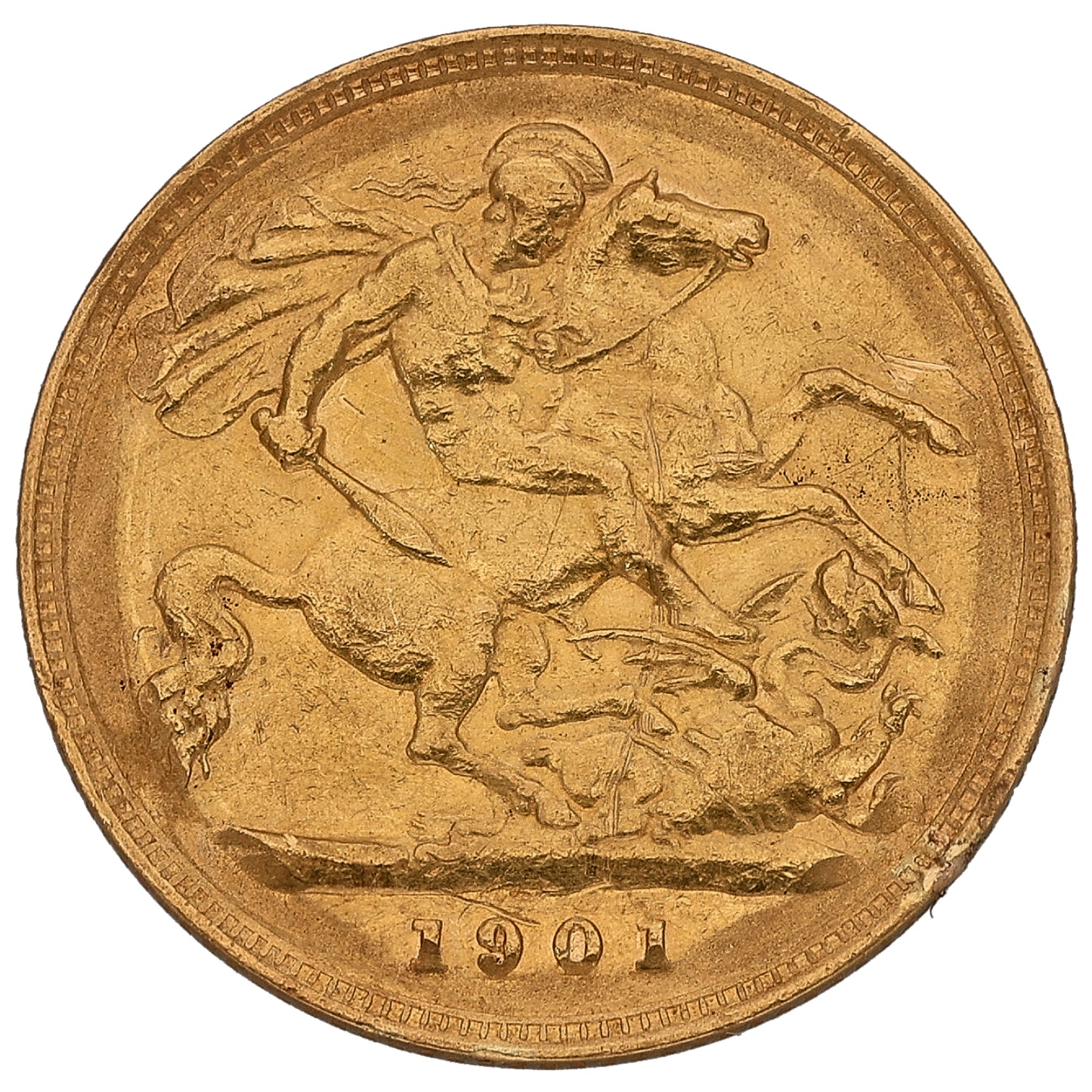 22ct Gold Queen Victoria Half Sovereign Coin 1901