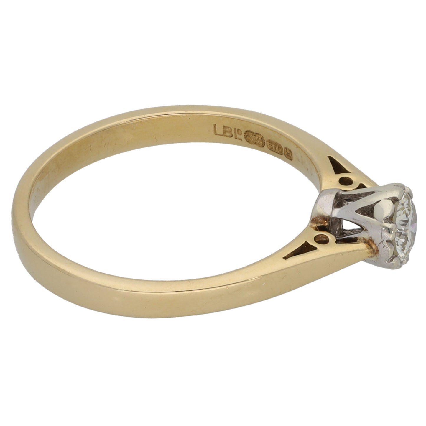 9ct Gold 0.25ct Diamond Solitaire Ring Size M