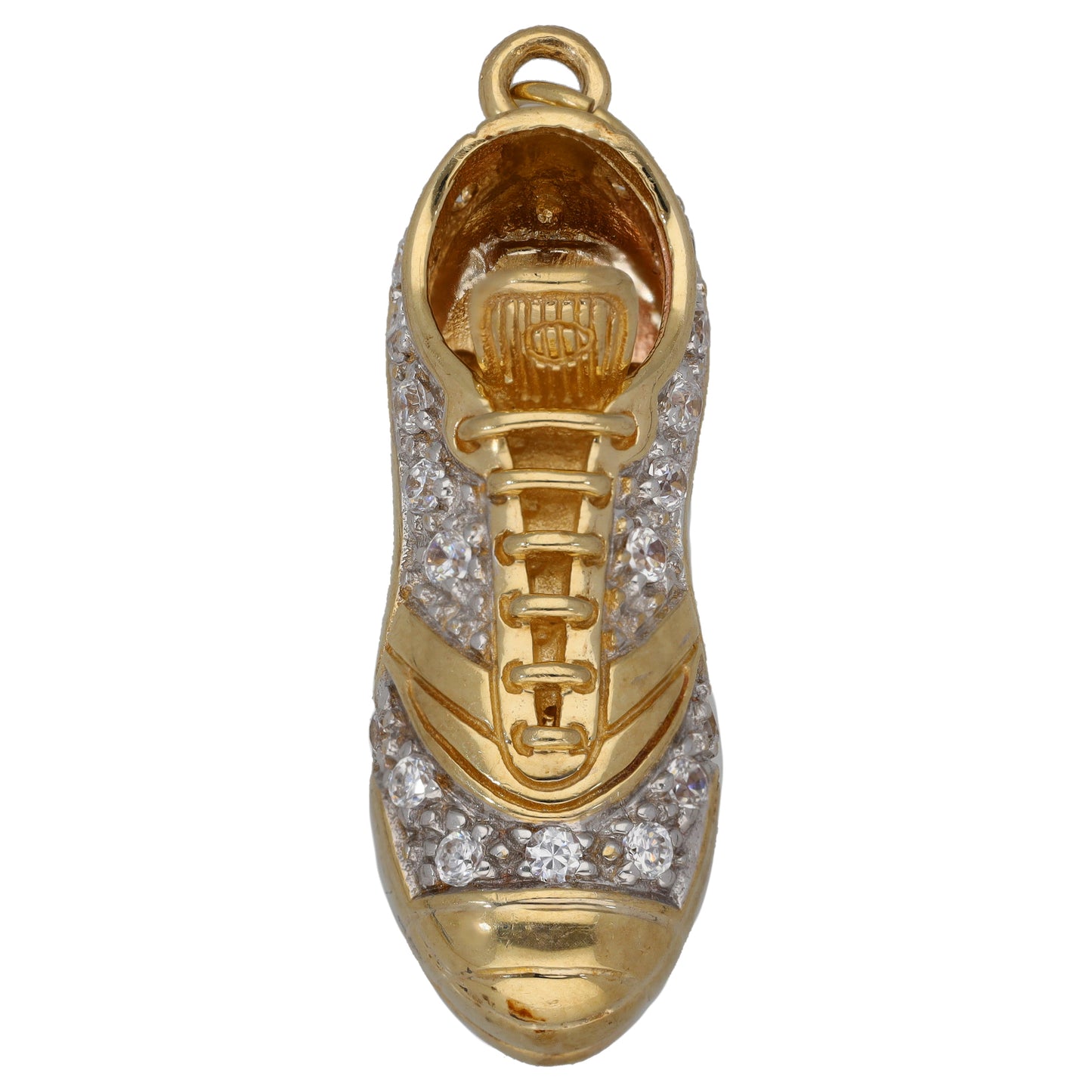 9ct Gold Cubic Zirconia Football Boot Pendant
