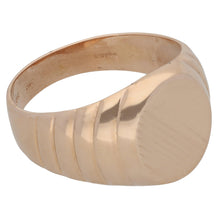 Load image into Gallery viewer, 14ct Rose Gold Patterned Signet Ring Size Z
