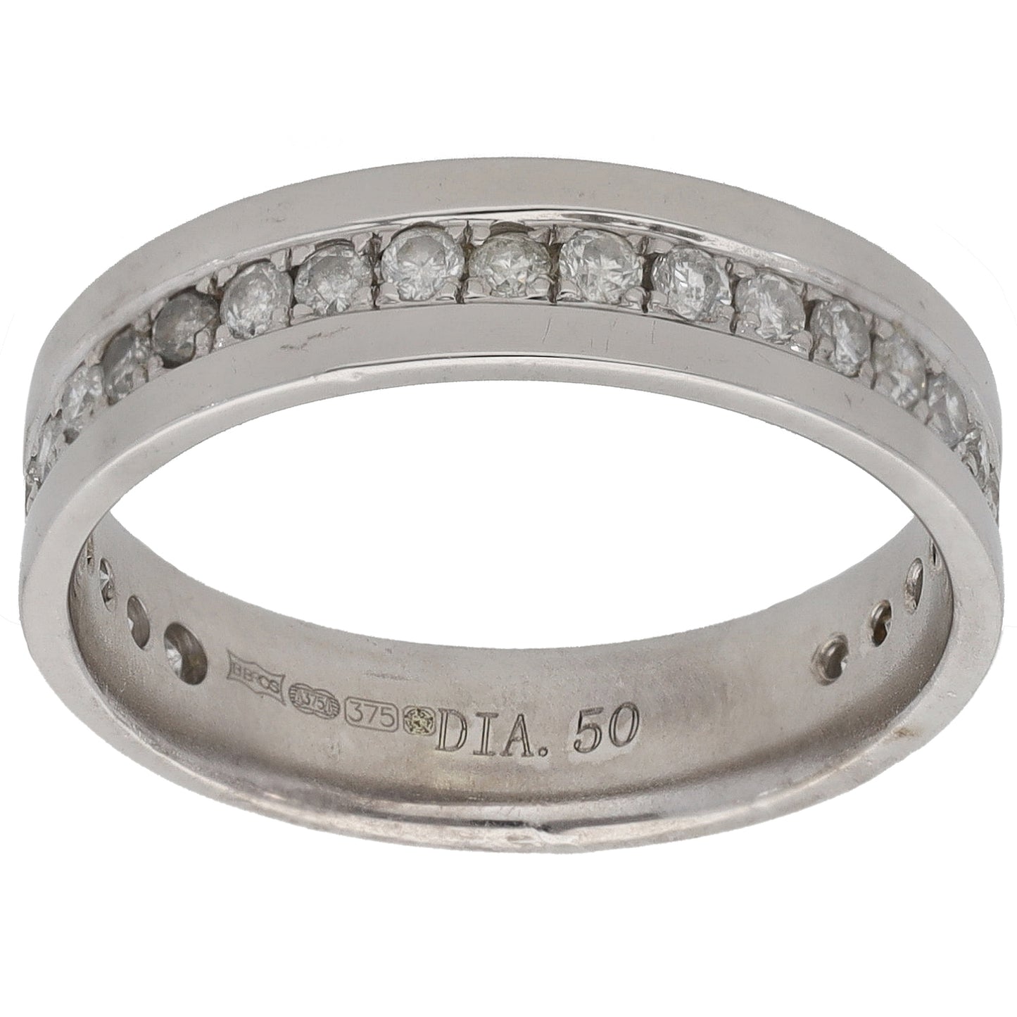 9ct White Gold 0.50ct Diamond Eternity Ring Size M