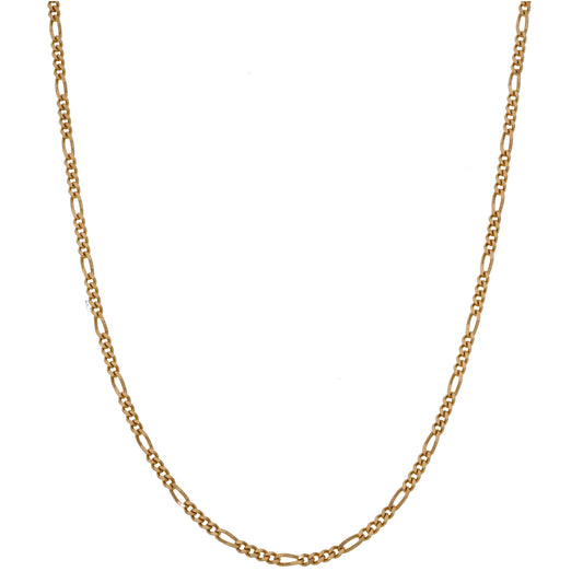 9ct Gold Figaro Chain 18"