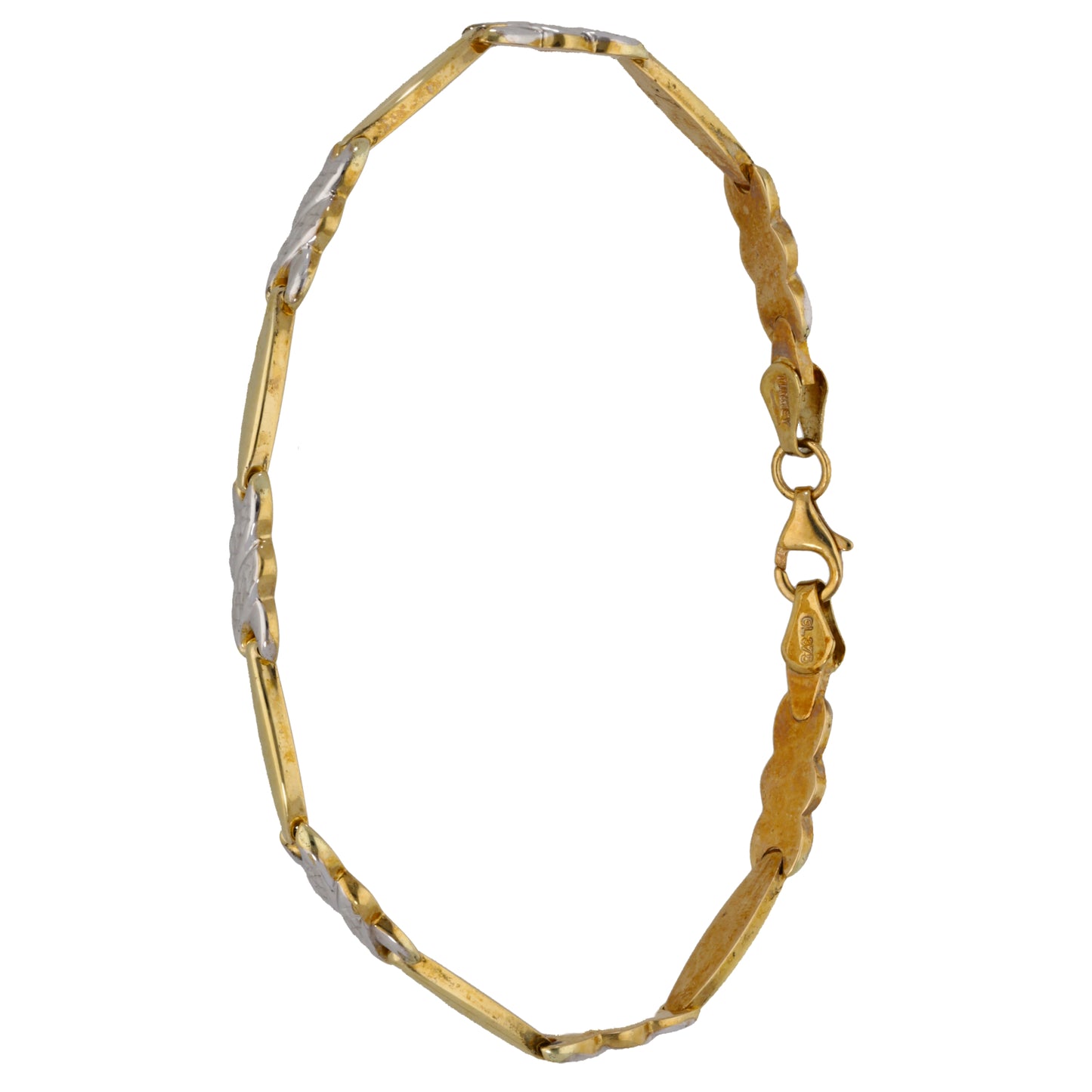 9ct Bi-Colour Gold Fancy Bracelet