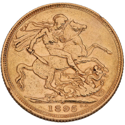 22ct Gold Queen Victoria Full Sovereign Coin 1895