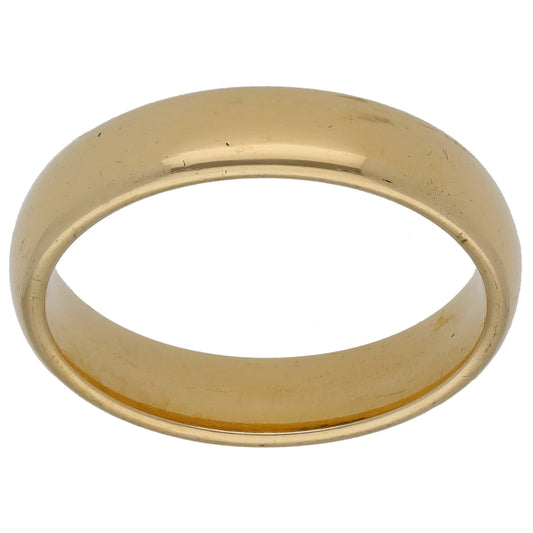 9ct Gold Plain Wedding Ring Size S