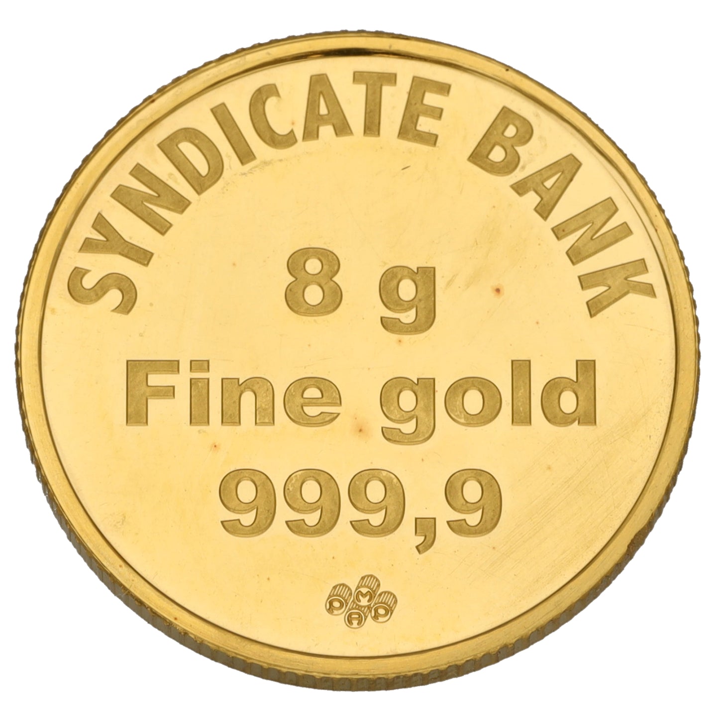 24ct Gold 8g Rose Flower Coin Bar