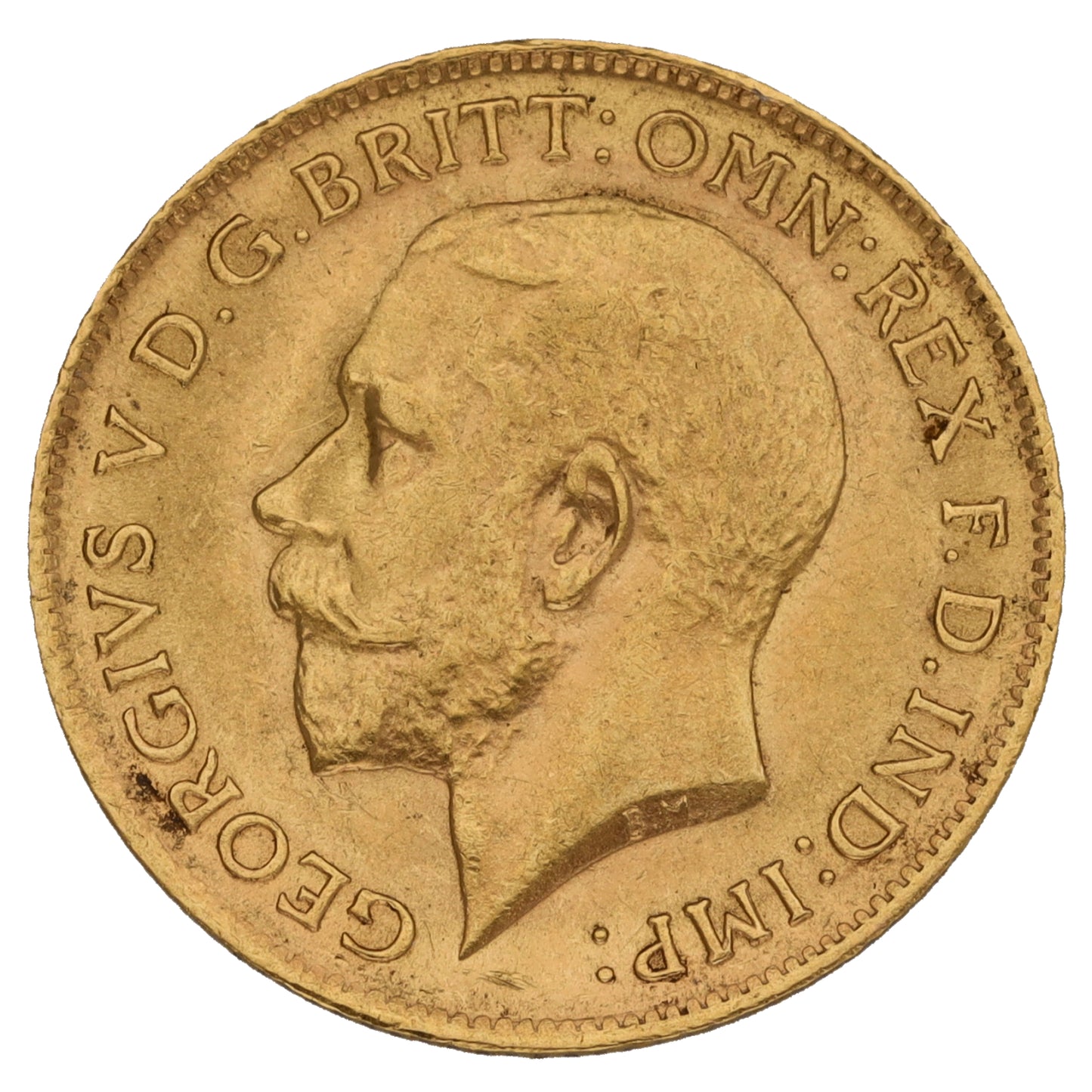 22ct Gold King George V Half Sovereign Coin 1913
