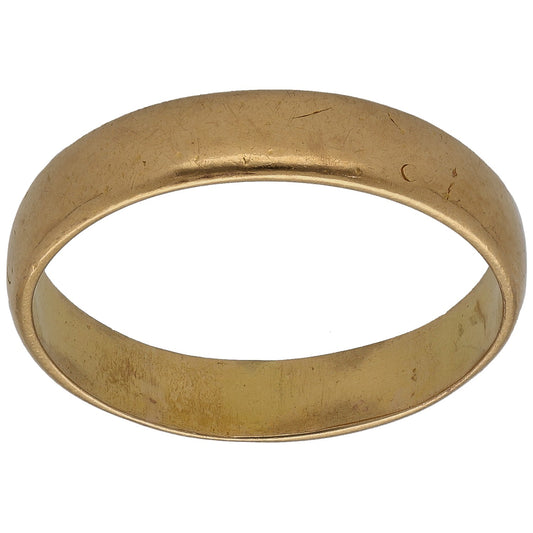 22ct Gold Plain Wedding Ring Size U