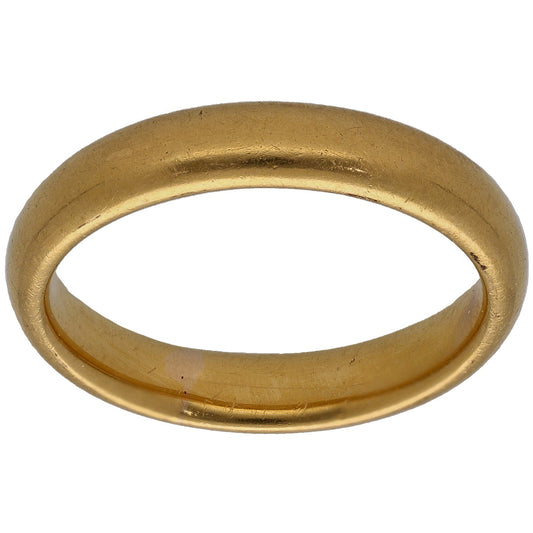 22ct Gold Plain Wedding Ring Size M