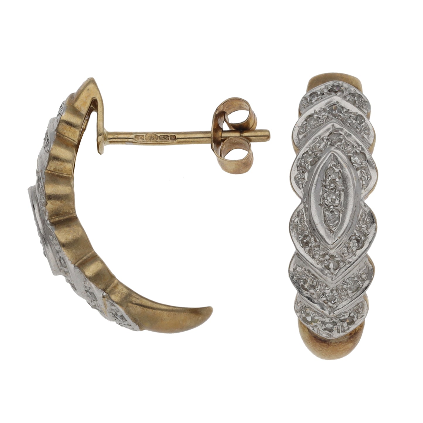 9ct Gold 0.42ct Diamond Alternative Earrings