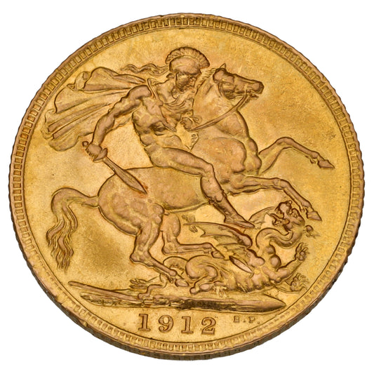 22ct Gold King George V Full Sovereign Coin 1912