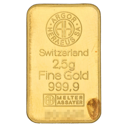 24ct 2.5g Gold Bar