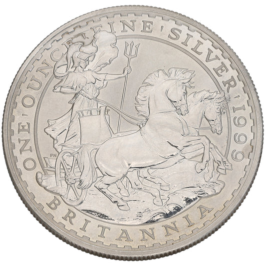 Fine Silver Queen Elizabeth II 1 OZ Britannia Coin 1999