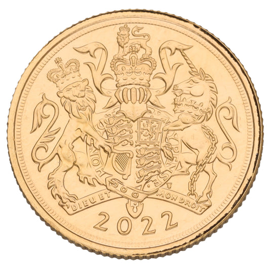 22ct Gold Queen Elizabeth II Full Sovereign Coin 2022