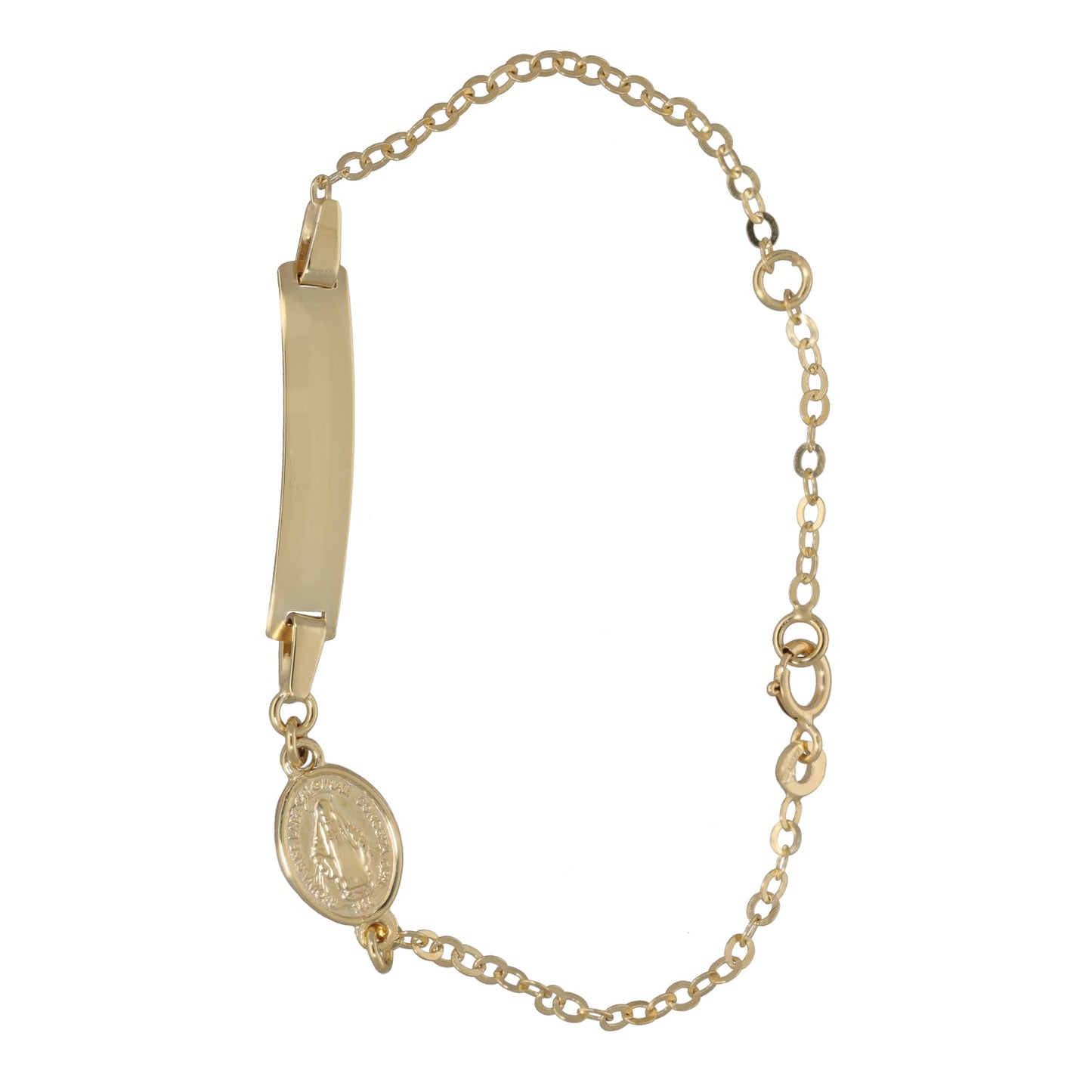 9ct Gold Kids Madonna ID Curb Bracelet