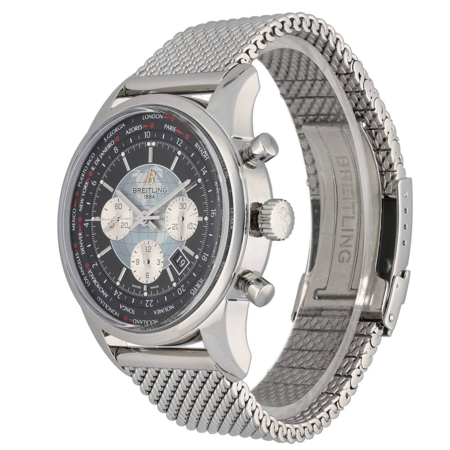 Breitling Transocean Chronograph AB0510 46mm Stainless Steel Watch