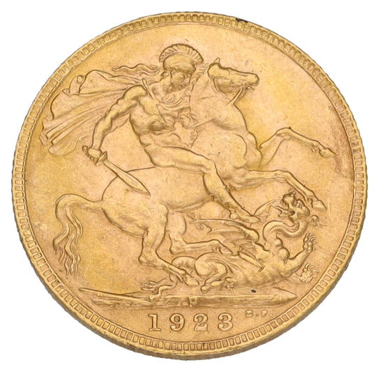 22ct Gold King George V Full Sovereign Coin 1923