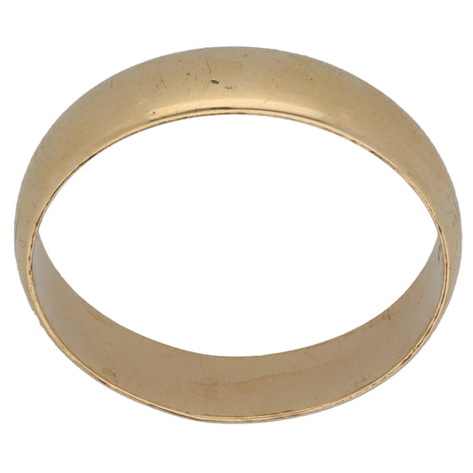 9ct Gold Plain Wedding Ring Size P