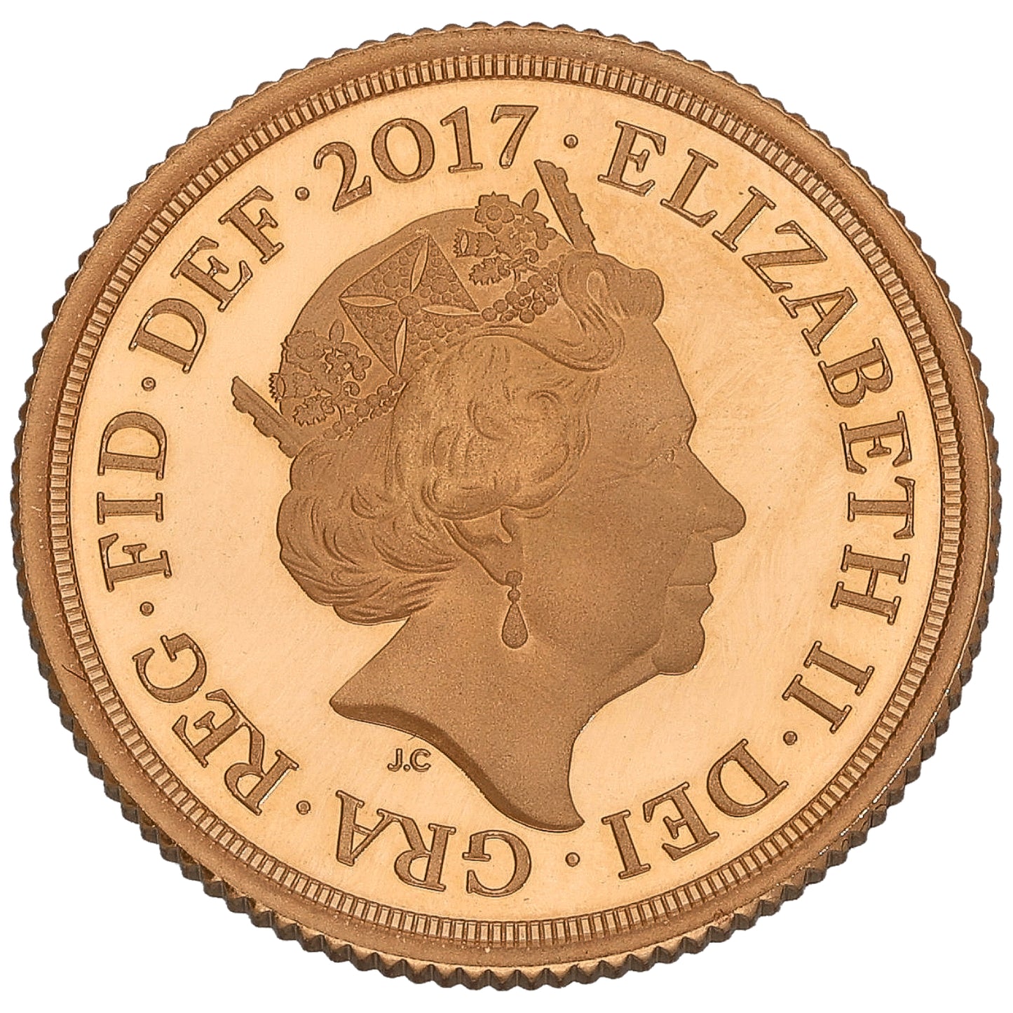 22ct Gold Queen Elizabeth II Full Sovereign Coin 2017