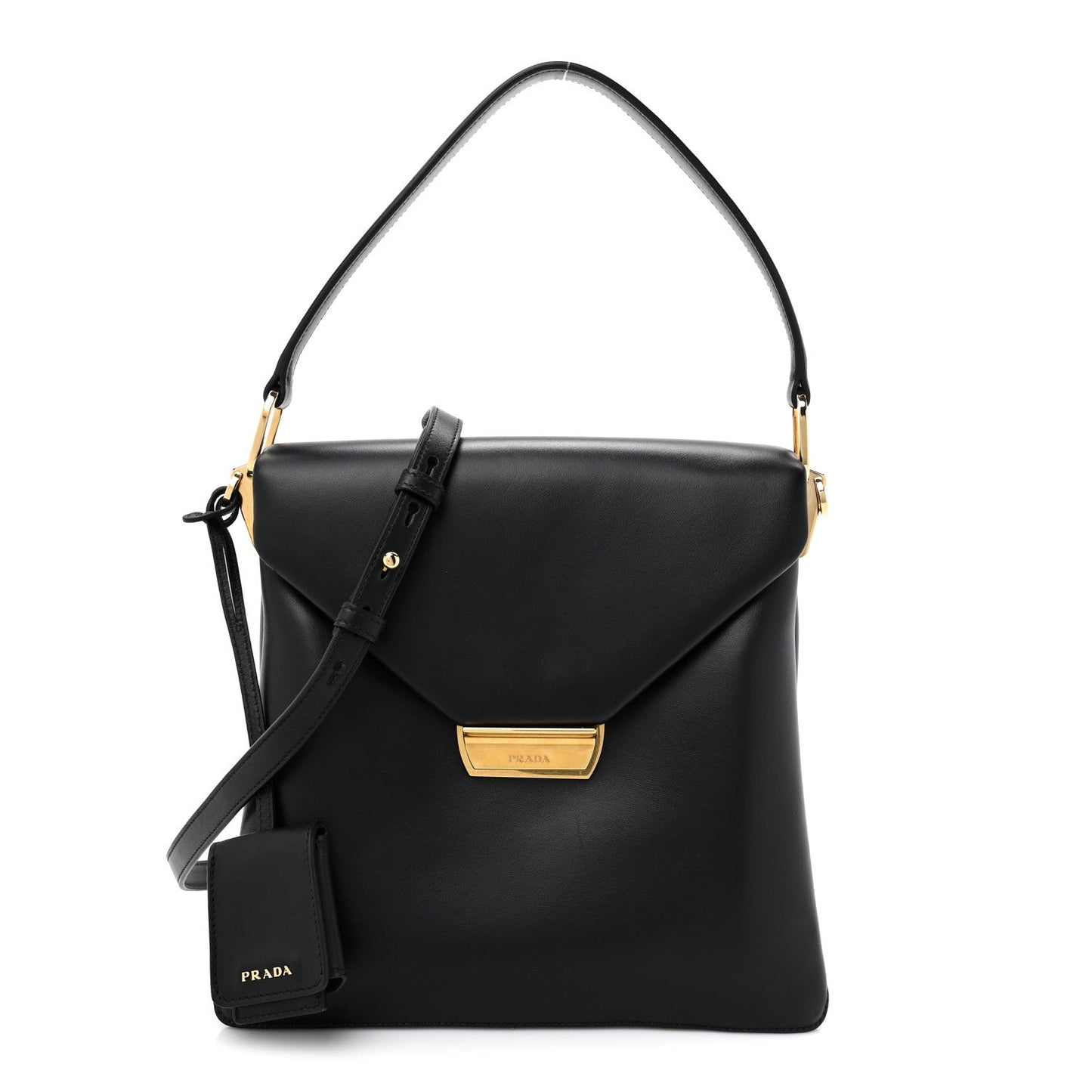 Prada Ingrid Calfskin Leather Bag - Black