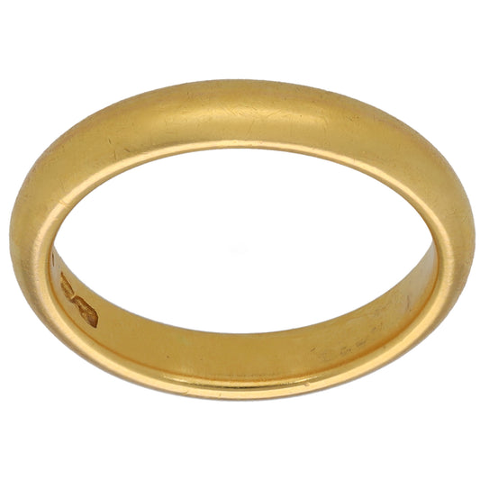 22ct Gold Plain Wedding Ring Size N
