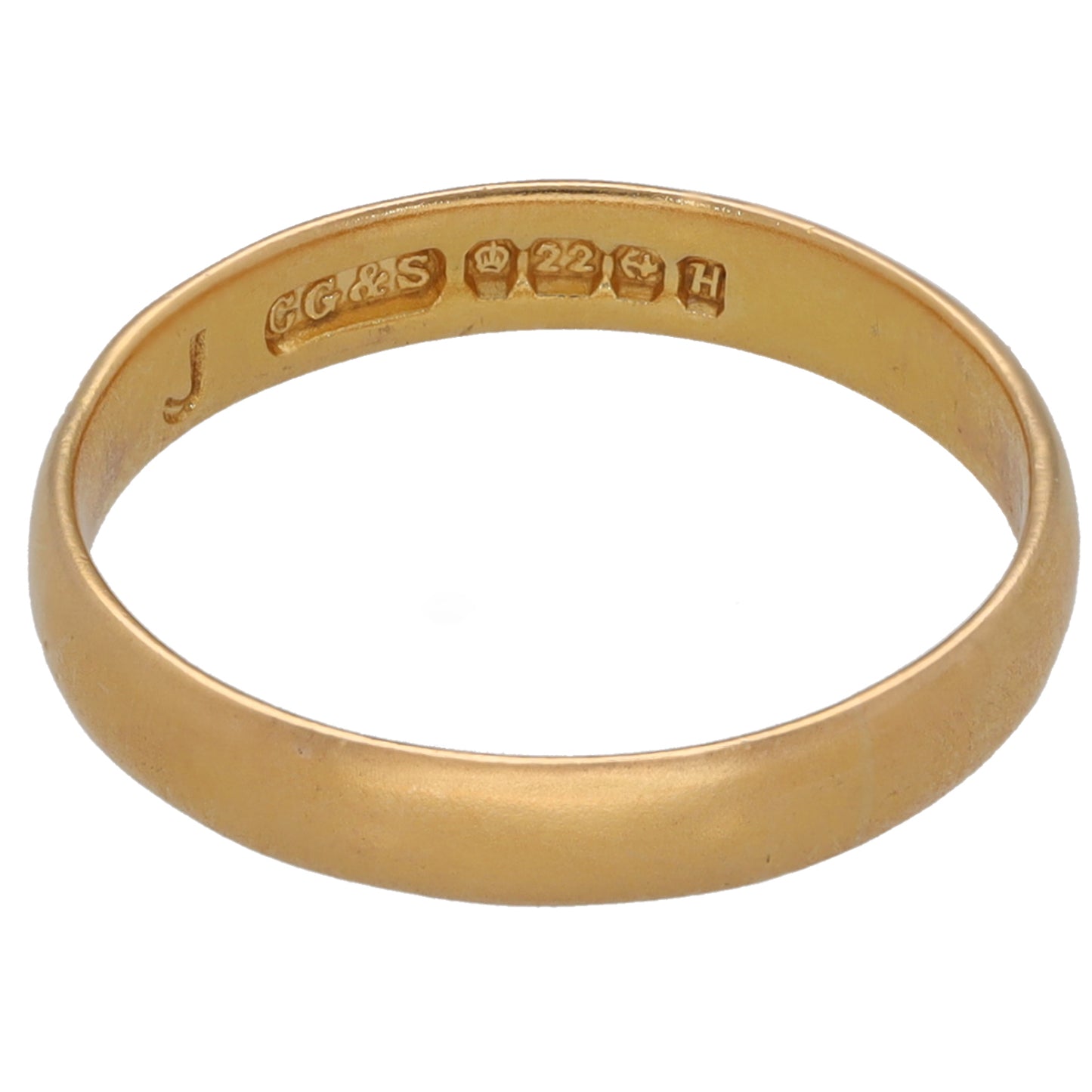 22ct Gold Plain Wedding Ring Size L