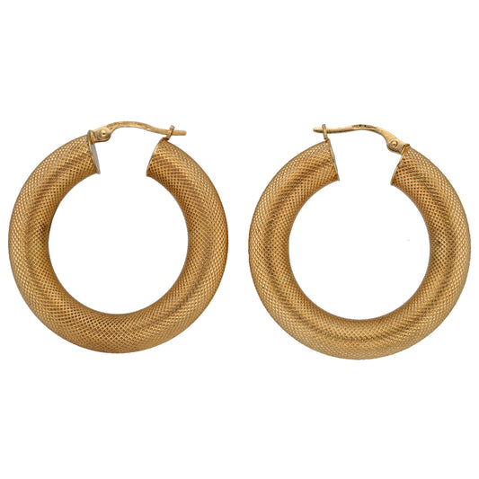 9ct Rose Gold Hoop Earrings