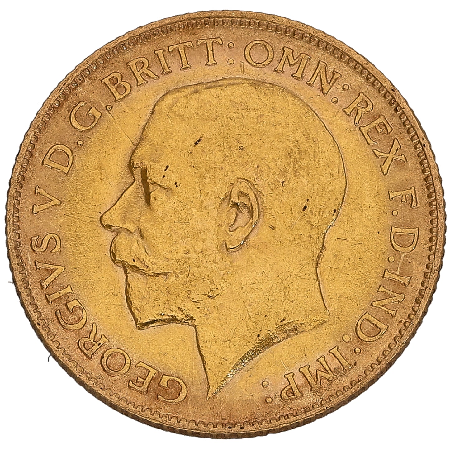 22ct Gold King George V Half Sovereign Coin 1911