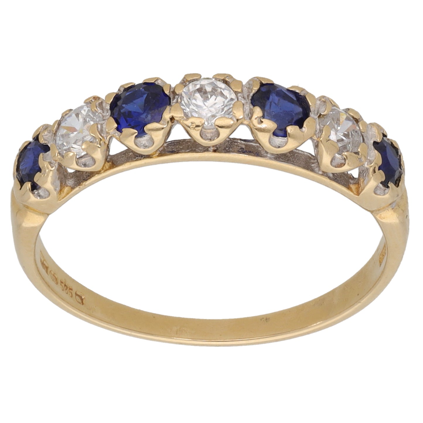 14ct Gold Imitation Half Eternity Ring Size N