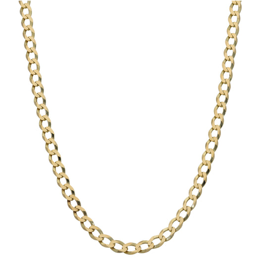 9ct Gold Curb Chain 18"