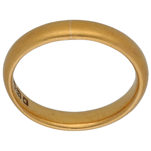 22ct Gold Plain Wedding Ring Size Q