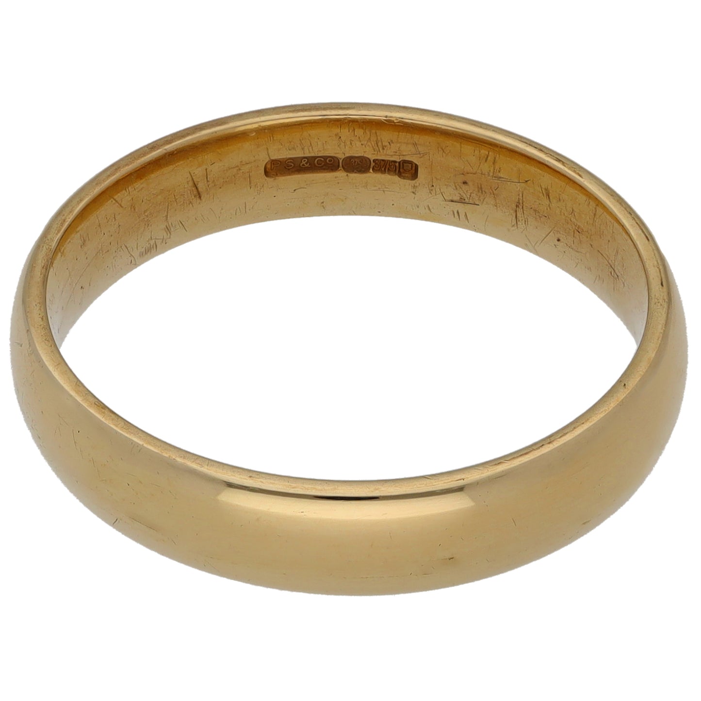 9ct Gold Plain Wedding Ring Size R